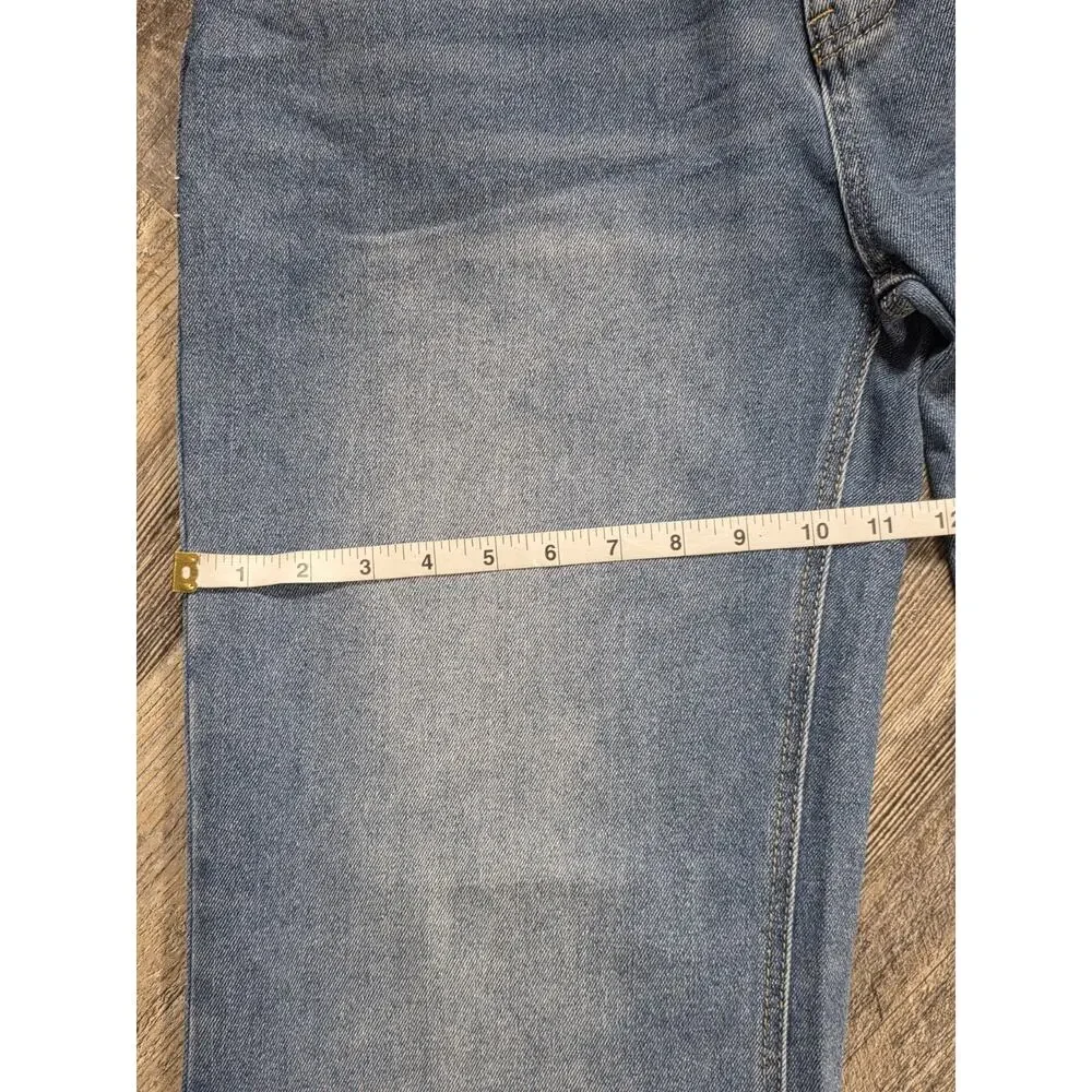 EM Wide Leg Jeans 2XL Light Wash High Rise Stretch Denim Flare MSRP $58 - Picture 5 of 7